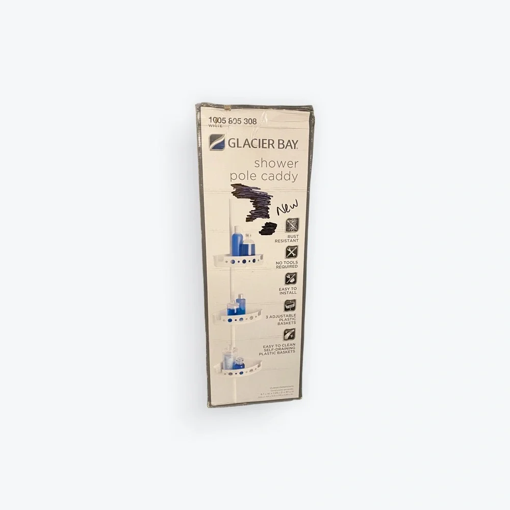 GLACIER BAY. shower pole caddy New